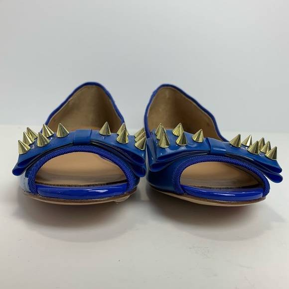 4/$25  Alejandra G. peep toe studded flats. - Picture 2 of 13